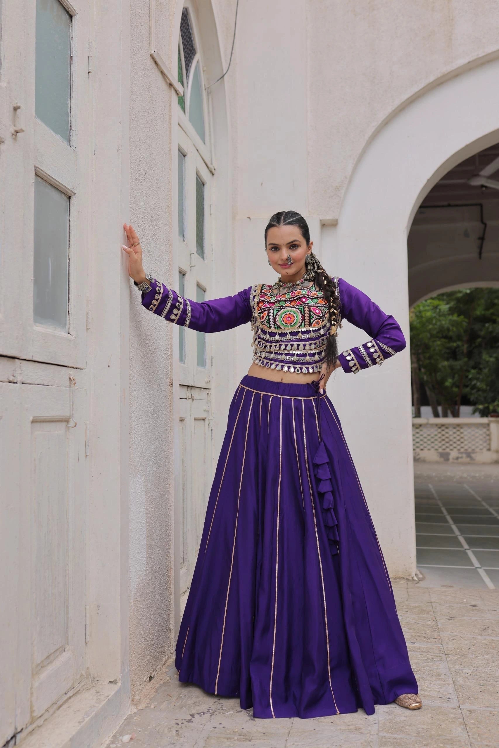 Soft Purple Roman Lehenga Kalyanja Fashion